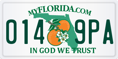 FL license plate 0149PA