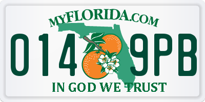 FL license plate 0149PB