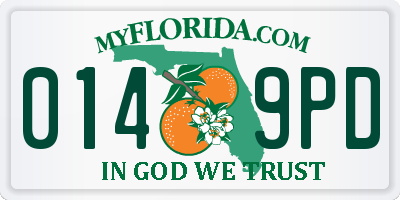 FL license plate 0149PD