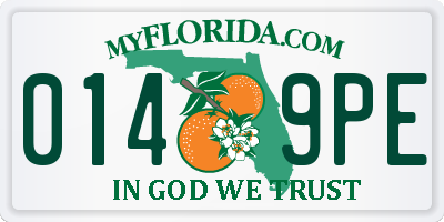 FL license plate 0149PE