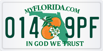 FL license plate 0149PF