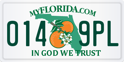 FL license plate 0149PL