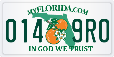 FL license plate 0149RO