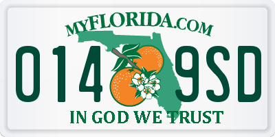 FL license plate 0149SD