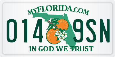 FL license plate 0149SN