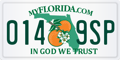 FL license plate 0149SP