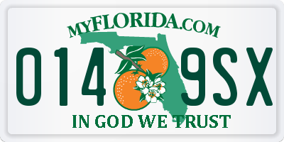 FL license plate 0149SX