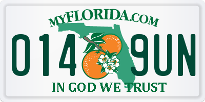 FL license plate 0149UN