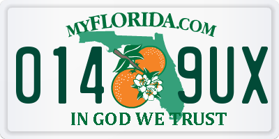 FL license plate 0149UX