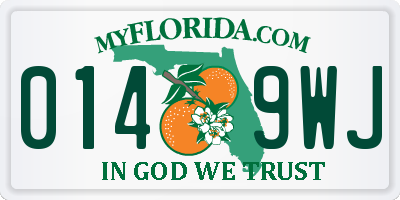 FL license plate 0149WJ