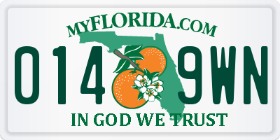 FL license plate 0149WN