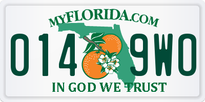 FL license plate 0149WO