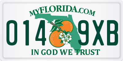 FL license plate 0149XB