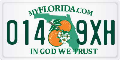FL license plate 0149XH