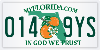 FL license plate 0149YS