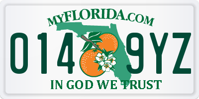 FL license plate 0149YZ