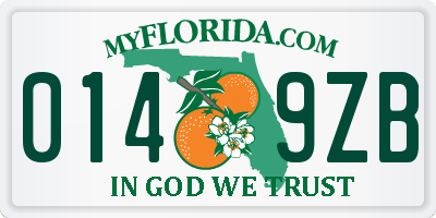 FL license plate 0149ZB