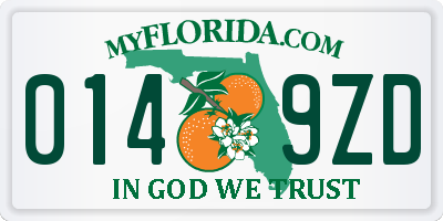 FL license plate 0149ZD