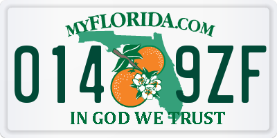 FL license plate 0149ZF