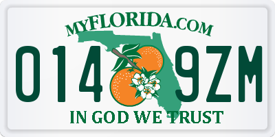 FL license plate 0149ZM
