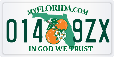 FL license plate 0149ZX