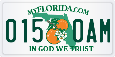 FL license plate 0150AM