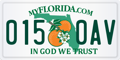 FL license plate 0150AV