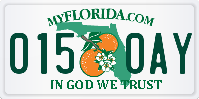 FL license plate 0150AY