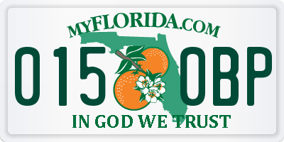FL license plate 0150BP