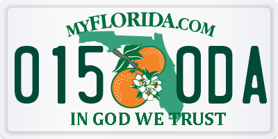 FL license plate 0150DA
