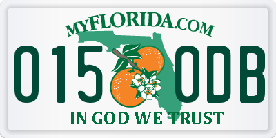 FL license plate 0150DB