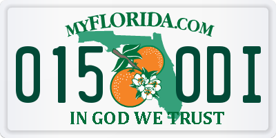 FL license plate 0150DI