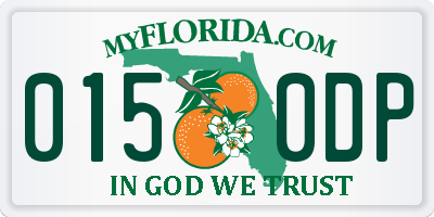 FL license plate 0150DP