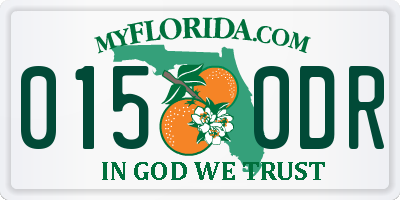 FL license plate 0150DR