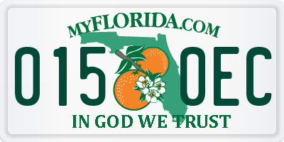 FL license plate 0150EC