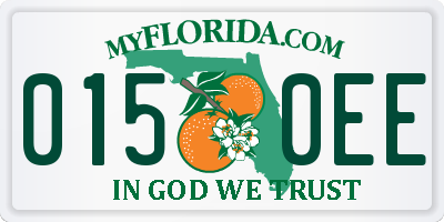 FL license plate 0150EE