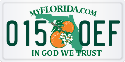 FL license plate 0150EF