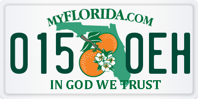 FL license plate 0150EH