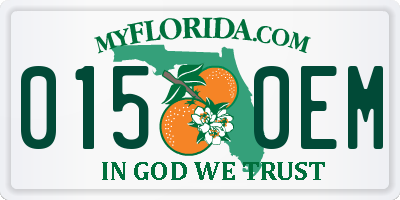 FL license plate 0150EM