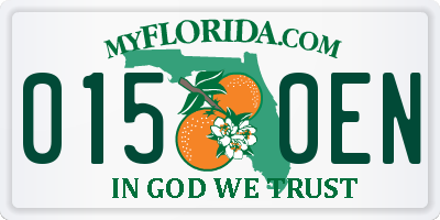 FL license plate 0150EN