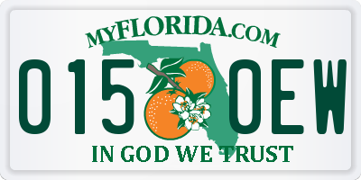 FL license plate 0150EW