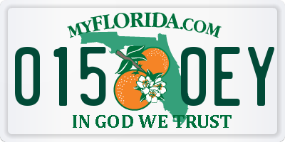 FL license plate 0150EY