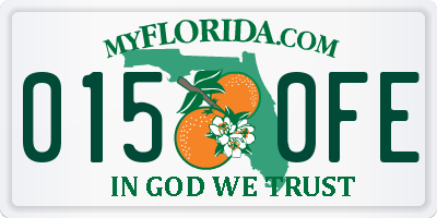 FL license plate 0150FE