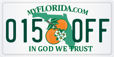 FL license plate 0150FF