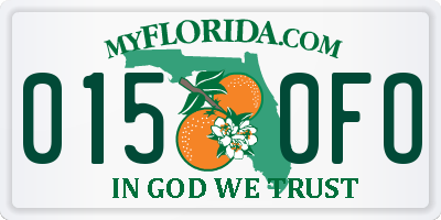 FL license plate 0150FO