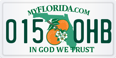 FL license plate 0150HB