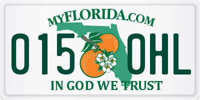 FL license plate 0150HL