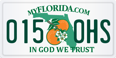 FL license plate 0150HS