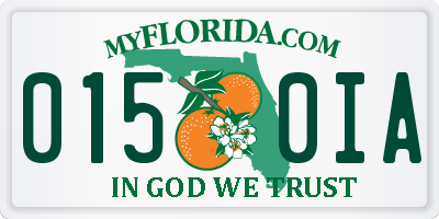 FL license plate 0150IA