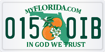 FL license plate 0150IB